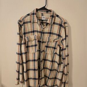 ZARA Men’s Flannel Plaid Print